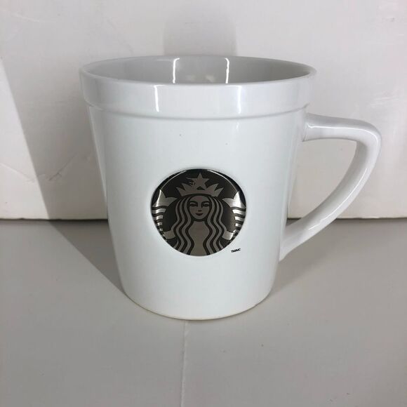 STARBUCKS White Mug with Starbuck Logo, 20 oz Size - Picture 1 of 8